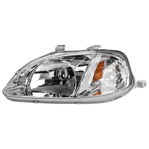 1999 - 2000 Honda Civic Front Headlight Assembly Replacement Housing / Lens / Cover - Left <u><i>Driver</i></u> Side