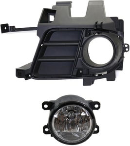 Fog Light Assembly for Honda TSX (2011-2014), Right <u><i>Passenger</i></u> Side, 2-Piece Kit, Halogen, Includes Fog Light Trim, Replacement