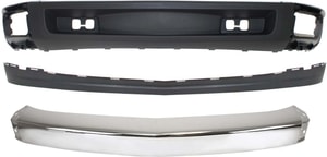 Front Bumper for Chevrolet Silverado 1500, Years 2007-2008, Includes 3-Piece Kit with Valances, Replacement Part