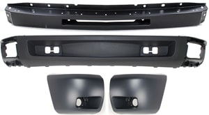 Bumper Set for Chevrolet Silverado 1500 (2009-2013), Includes Set of 4 Bumpers with Bumper Ends and Valance, Replacement Kit