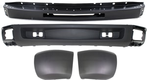 Bumper Kit for Chevrolet Silverado 1500 2009-2013, Set of 4 with Bumper End and Valance, Replacement