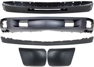 Front Bumper Kit for Chevrolet Silverado 1500 (2009-2013), 5-Piece Set with Bumper Ends and Valances, Replacement