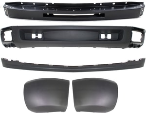 Front Bumper Replacement Kit for Chevrolet Silverado 1500 2009-2013, 5-Piece Set with Bumper Ends and Valances