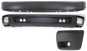 Bumper Kit for Chevrolet Silverado 1500 (2007-2013), Left <u><i>Driver</i></u> Side, 3-Piece Set with Bumper End and Valance, Excludes 2007 Classic, Replacement