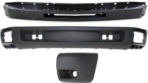 Bumper Kit for Chevrolet Silverado 1500 2009-2013, Set of 3, Left <u><i>Driver</i></u>, with Bumper End and Valance, Replacement