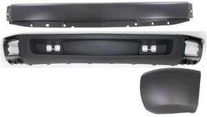Bumper Kit for Chevrolet Silverado 1500 (2007-2013), Set of 3, Left <u><i>Driver</i></u> Side, Includes Bumper End and Valance, Excludes 2007 Classic Model, Replacement