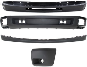 Front Bumper 4-Piece Kit with Bumper End and Valances for Chevrolet Silverado 1500, 2009-2013, Replacement