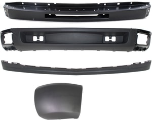 Front Bumper for Chevrolet Silverado 1500 (2009-2013), 4-Piece Kit with Bumper End and Valances, Replacement