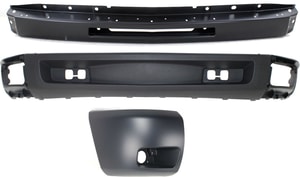 Bumper Kit for 2009-2013 Chevrolet Silverado 1500, Set of 3-Piece Right <u><i>Passenger</i></u>, Includes Bumper End and Valance, Replacement