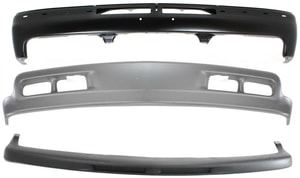 Front Bumper 3-Piece Kit for Chevrolet Tahoe 2000-2006 with Bumper Trim and Lower Air Deflector Replacement