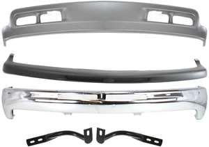 Front Bumper Kit for Chevrolet Suburban 1500 2000-2004, Tahoe 2000-2006 - Set of 5 with Bumper Bracket, Bumper Trim and Valance - Replacement