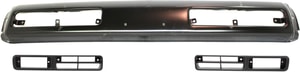 Front Bumper for 1993-1994 Nissan D21 and 1995 Nissan Pickup, 3-Piece Kit with Bumper and Fog Light Trims, Replacement