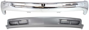 Front Bumper for Chevrolet Silverado 1999-2002 / Tahoe 2000-2006, Chrome 2-Piece Kit with Valance, Replacement