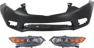 Headlight Kit for Acura TSX 2011-2014 Right <u><i>Passenger</i></u> and Left <u><i>Driver</i></u> without Bulbs, HID/Xenon, 3-Piece Set, with Bumper Cover Replacement