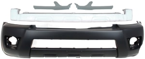 Front Bumper Cover Kit for 2006-2009 Toyota 4Runner Limited/Sport/SR5 Models, 4-Piece, Primed (Ready to Paint), with Fog Light Holes, Includes Bumper Absorber and Headlight Fillers, Replacement