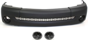 Front Bumper Cover for Toyota Tundra 2003-2006, 3-Piece Kit with Fog Lights, Replacement