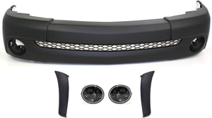 Front Bumper Cover for Toyota Tundra 2003-2006, 5-Piece Kit with Bumper Ends and Fog Lights, Replacement