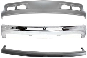 Front Bumper Kit for Chevrolet Tahoe (2000-2006), Suburban 1500 (2000-2004), 3-Piece with Bumper Trim and Valance, Replacement