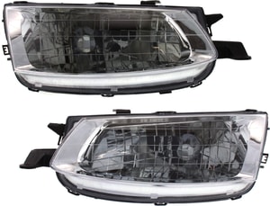 Headlight Assembly Pair/Set for Toyota Solara 1999-2001, Right <u><i>Passenger</i></u> & Left <u><i>Driver</i></u>, Halogen Replacement