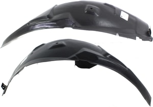 Front Fender Liner Pair/Set for 2010-2014 Ford Mustang, Right <u><i>Passenger</i></u> and Left <u><i>Driver</i></u>, Front Section, Replacement