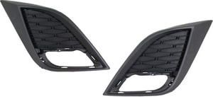 Front Fog Light Molding Pair/Set for 2010-2011 Mazda Mazda 3, Right <u><i>Passenger</i></u> and Left <u><i>Driver</i></u>, Primed (Ready to Paint), Compatible with 2.0L/2.5L Engine, Replacement