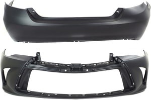 Front Bumper Cover Set for Toyota RAV4 2016-2018, Primed (Ready to Paint) Replacement