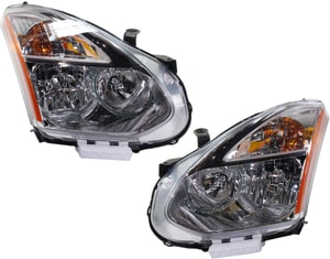 Headlight Assembly for 2008 Nissan Rogue, Right <u><i>Passenger</i></u> and Left <u><i>Driver</i></u> Pair/Set of 2, HID/Xenon Light, with HID Set, Replacement