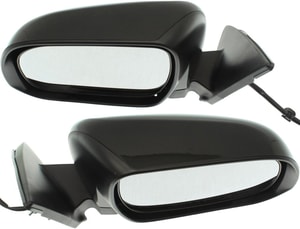 Mirror Pair/Set for Toyota Highlander 2010-2013, Right <u><i>Passenger</i></u> and Left <u><i>Driver</i></u>, Power Operated, Manually Foldable, Heated, Paintable, Without Puddle Light, Excludes Hybrid Models, USA Built Vehicle Replacement