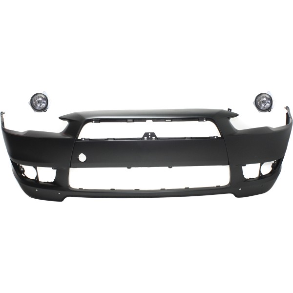 Front Bumper Cover for 2009-2015 Mitsubishi Lancer, 3-Piece Kit with Fog Lights, Replacement
