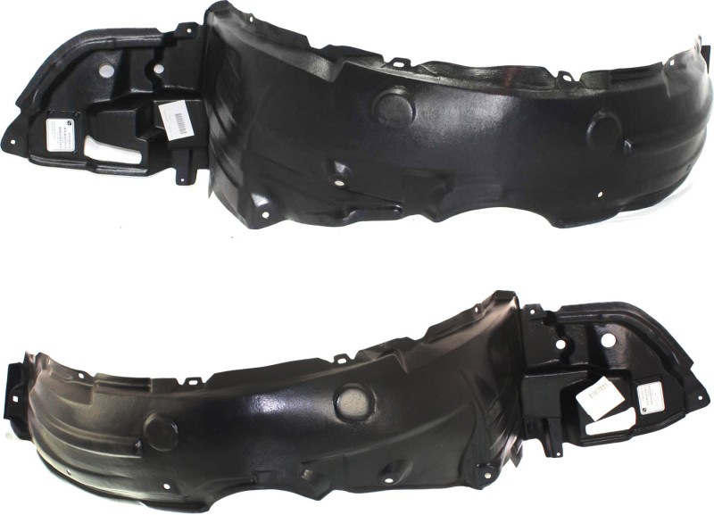 Front Fender Liner Pair/Set for 2009-2010 Toyota Corolla, Right (Passenger) and Left (Driver), Vacuum Form Replacement